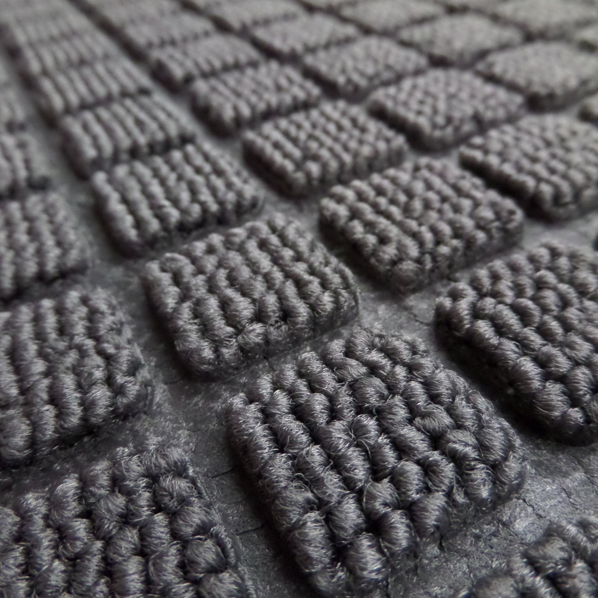 Tapete De Entrada Cuadros 45x75 Cm Gris