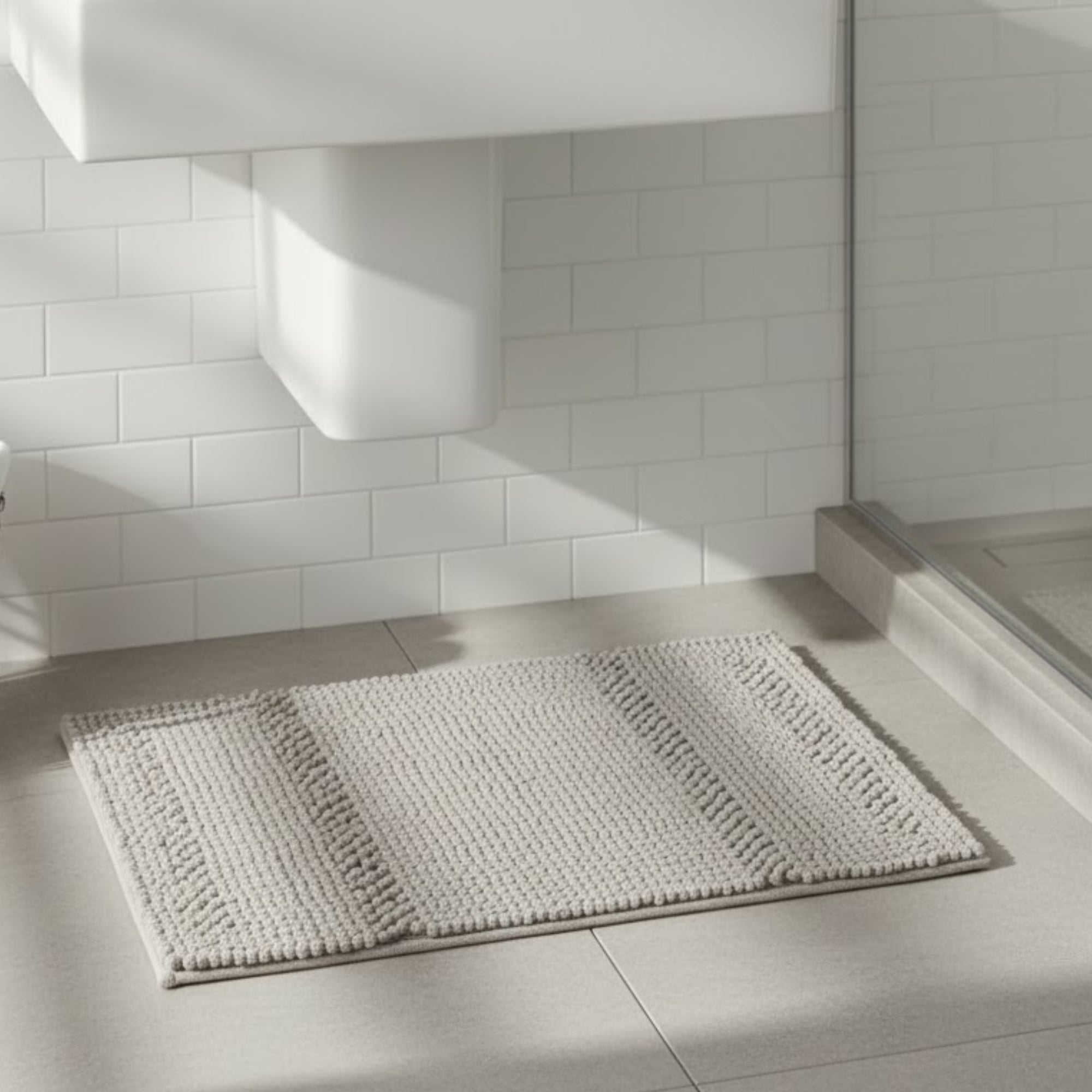 Tapete De Baño Borneo 40x60 Cm (Gris)