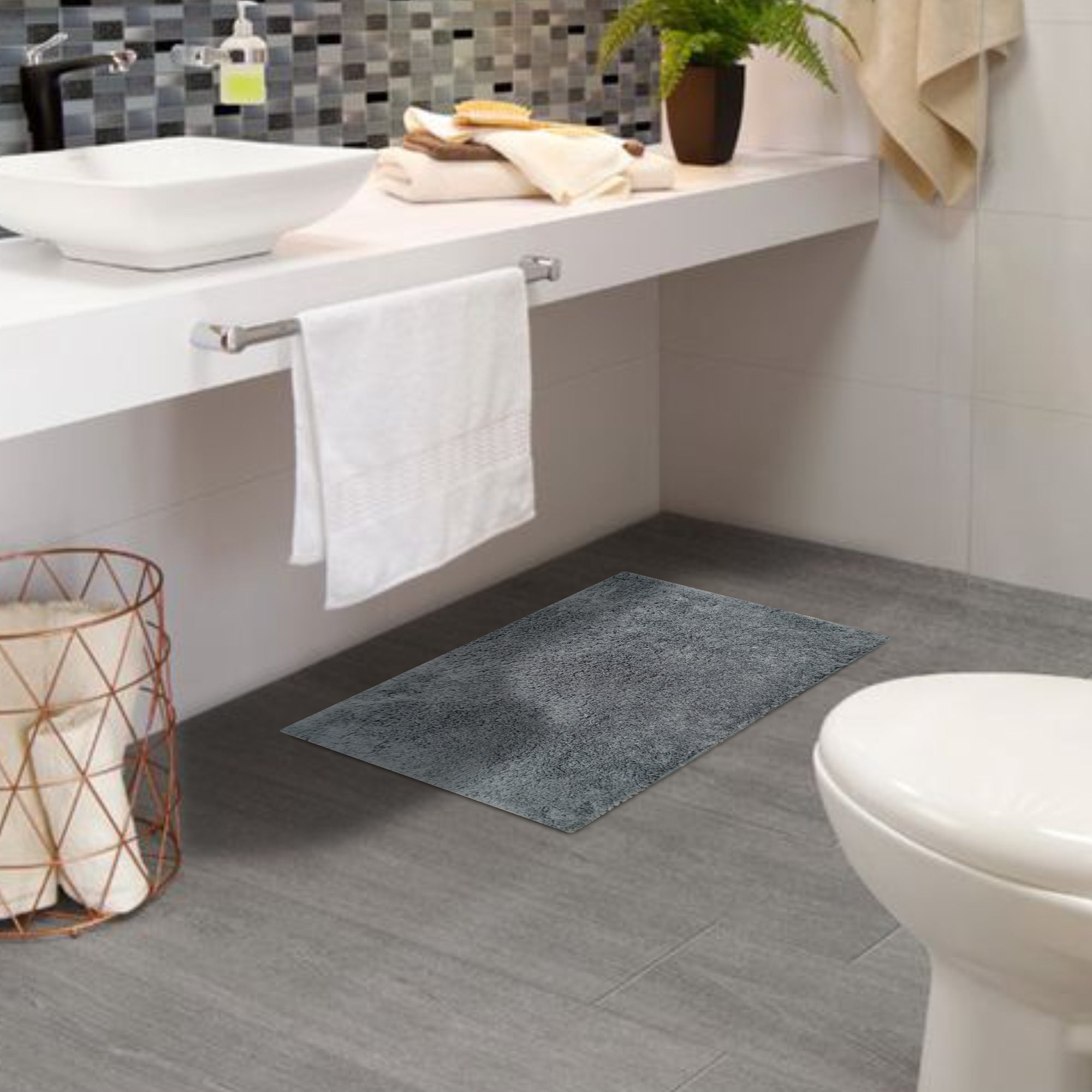 Alfombra De Baño Victoria 40x60 Cm Gris Claro