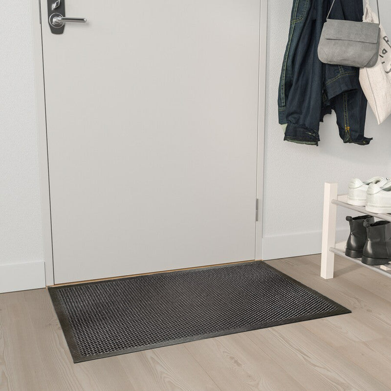 Tapete De Entrada Herning 45x75 Cm Negro/Gris