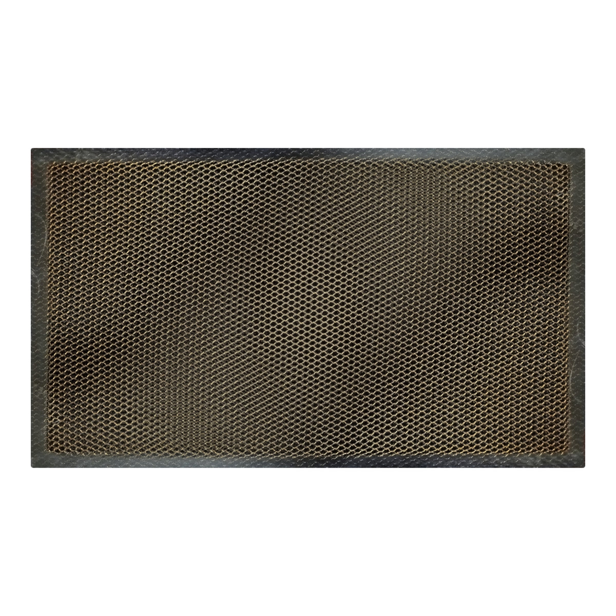 Tapete De Entrada Herning 45x75 Cm Negro/Naranja