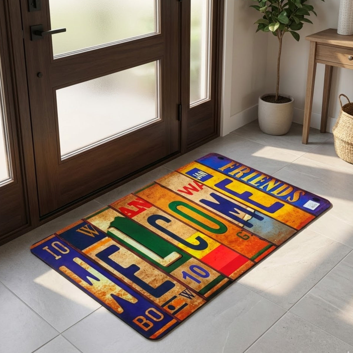 Tapete De Entrada Welcome 40x60 Cm Diseño 200 Setx2 unidades