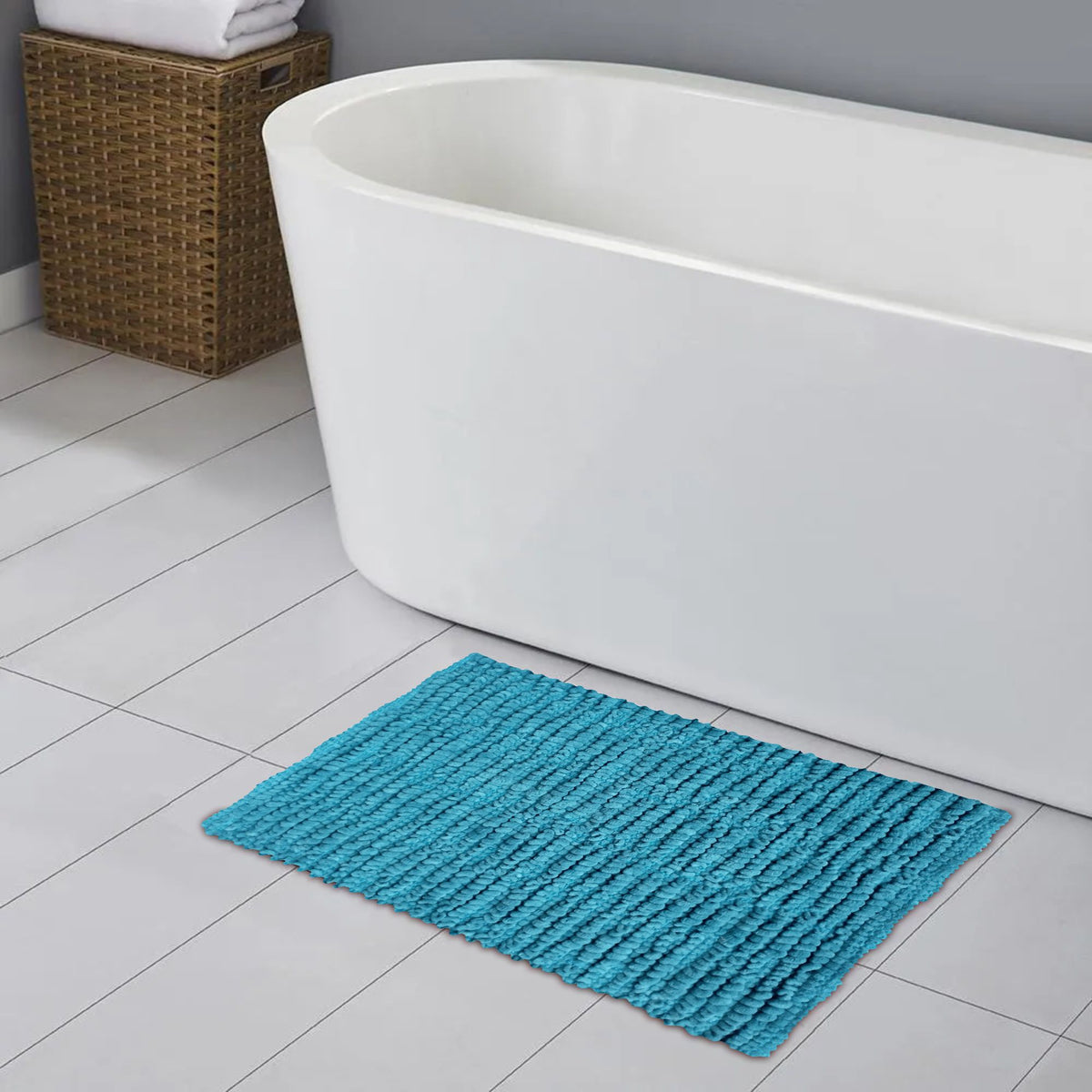 Alfombra de baño jamaica 040x060 Azul claro