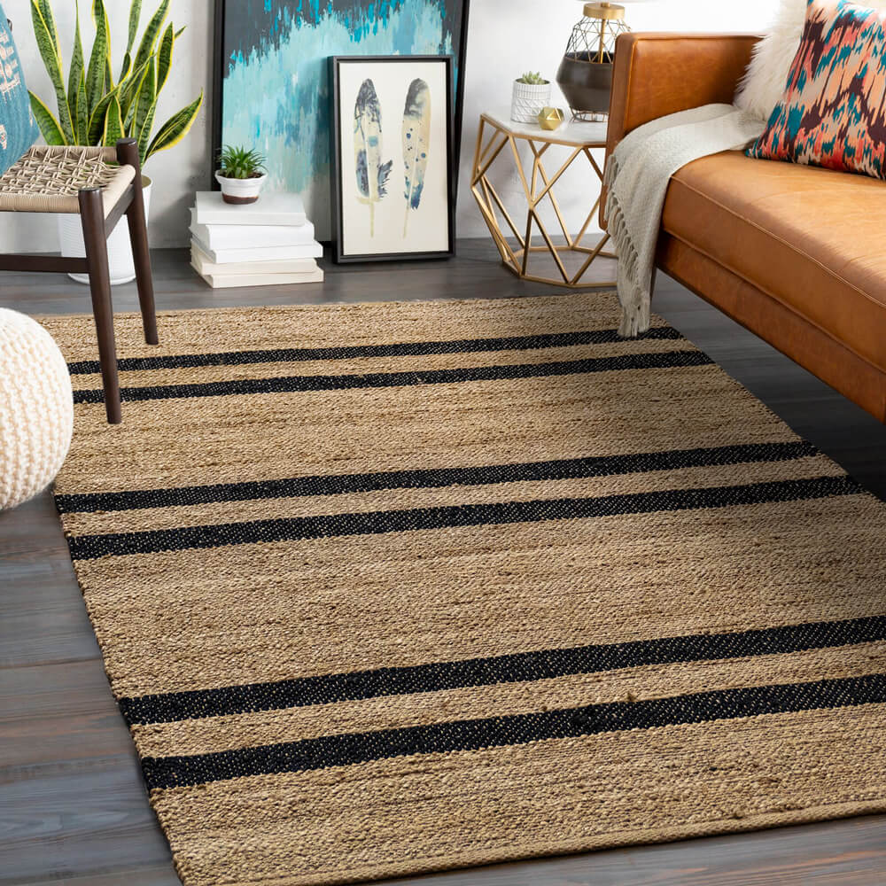 Alfombra Yute Lotus Black 200x300 Cm