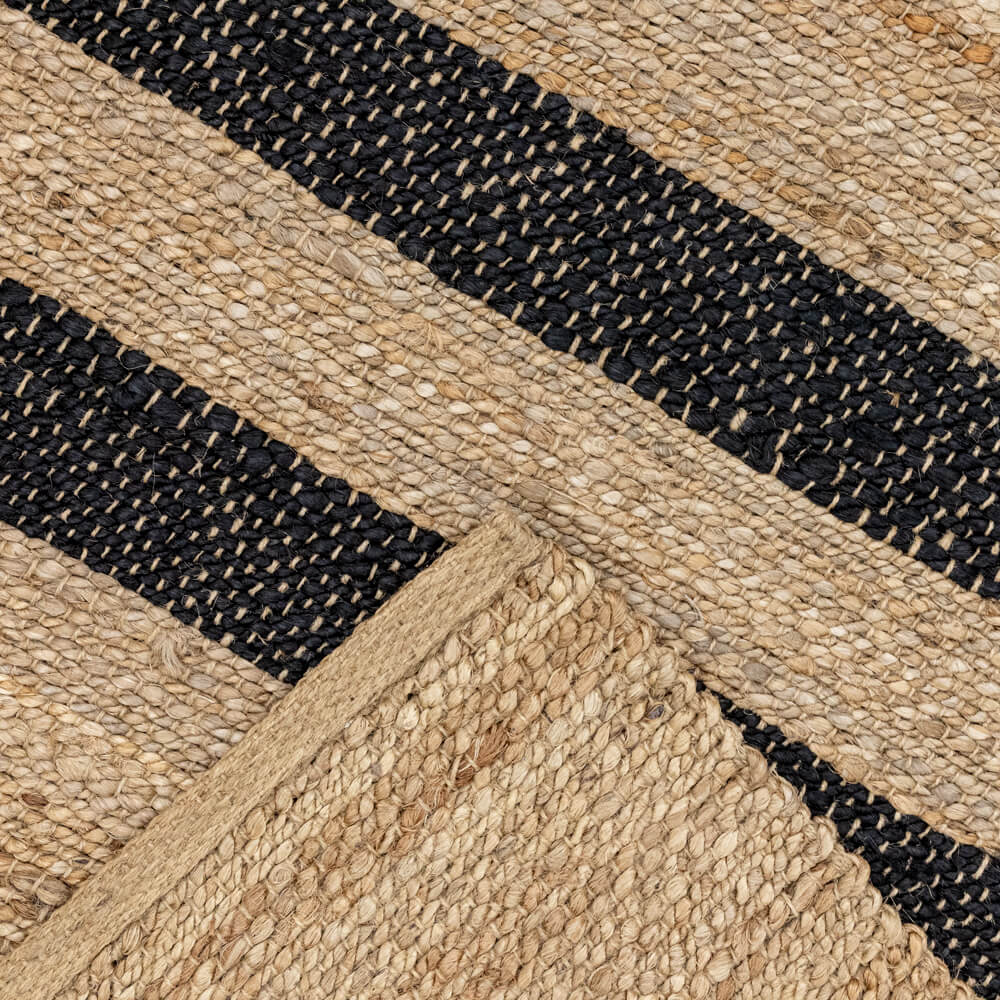 Alfombra Yute Lotus Black 200x300 Cm