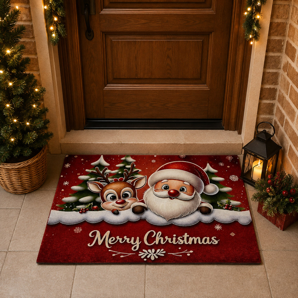Alfombra Decorativa Navidad 50X80 Cm diseño 400 (setx2 unidades)
