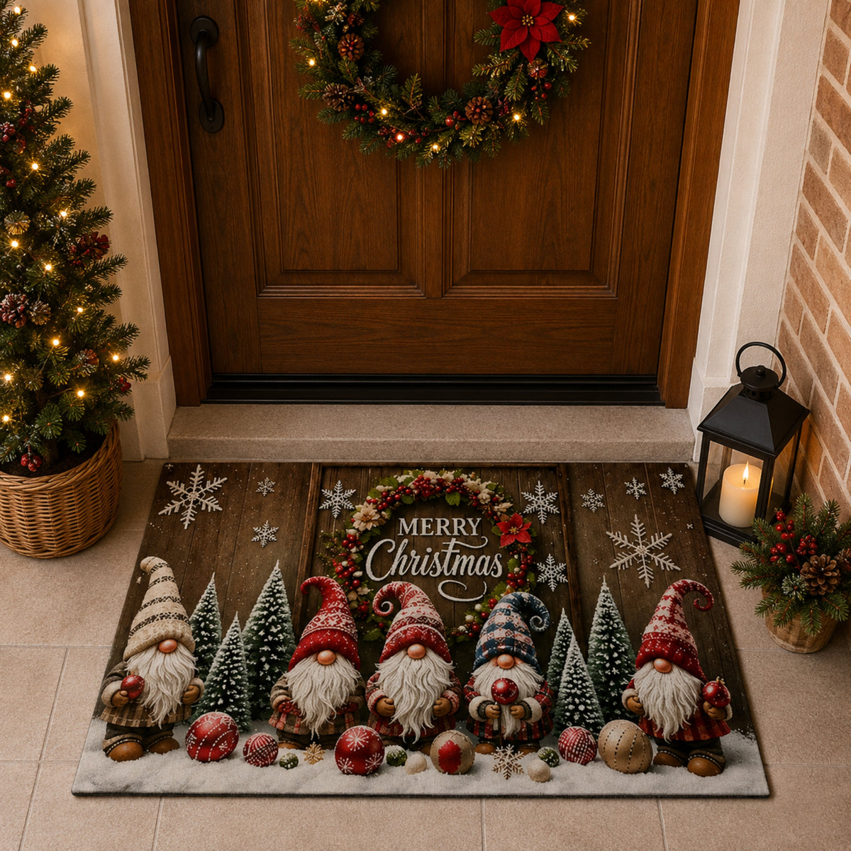 Alfombra Decorativa Navidad 50X80 Cm diseño 500 (setx2 unidades)