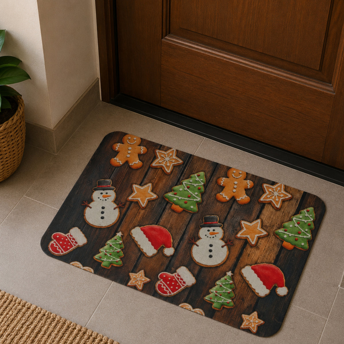 Alfombra Decorativa Navidad 40x60 Cm diseño 106 (setx2 unidades)