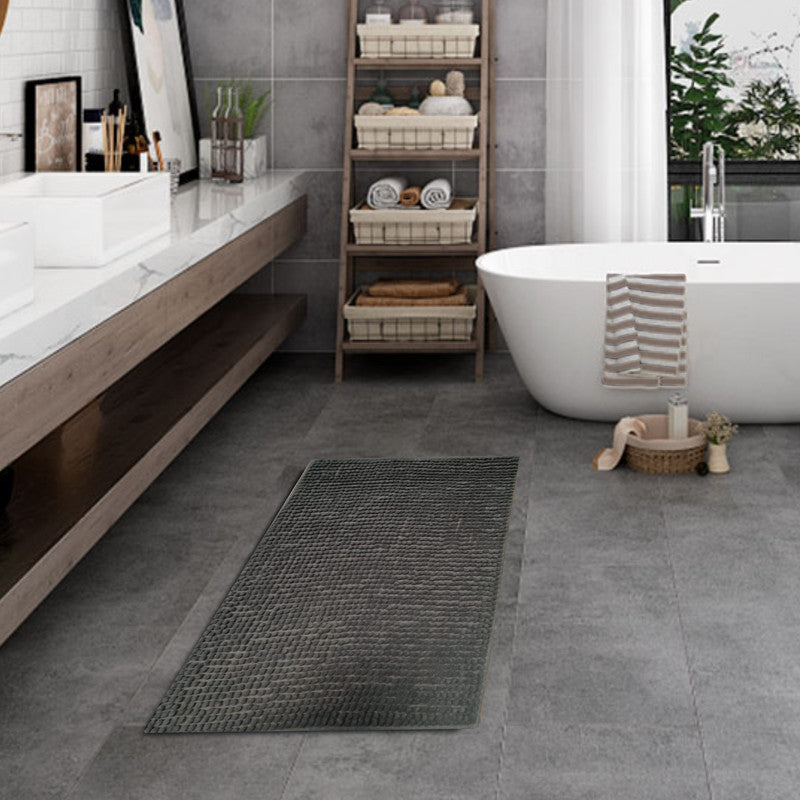 Tapete De Baño Shaggy Silk Setx2 Unidades 40x60 Cm Gris Oscuro