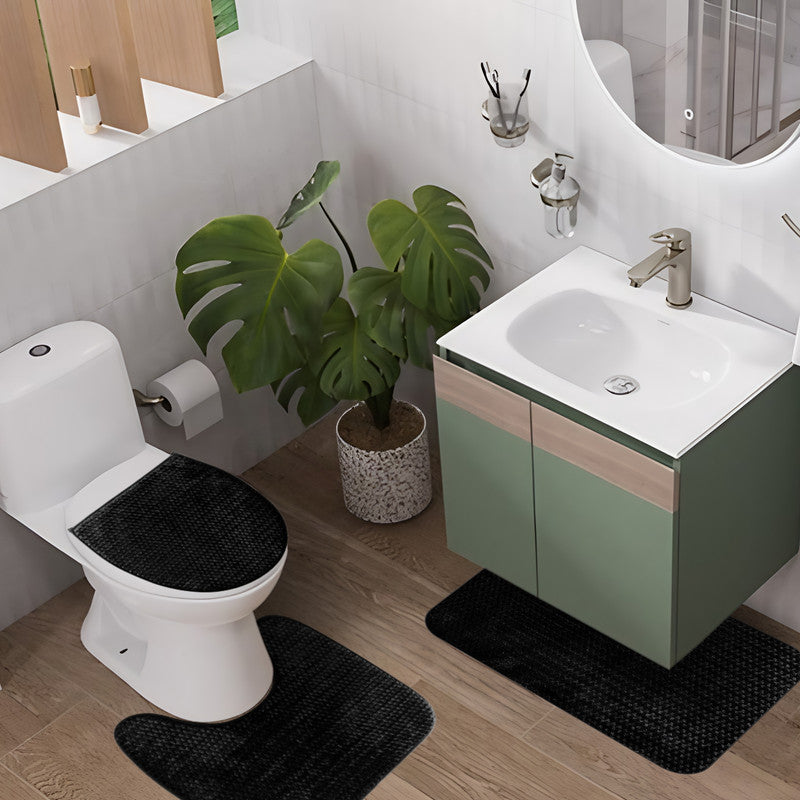 Setx3 Piezas Para Baño Baru Negro