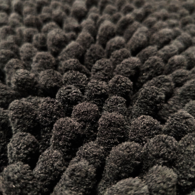 Tapete De Baño Shaggy Coral 40x60 Cm Negro