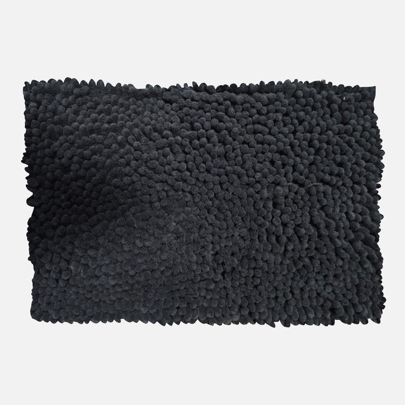 Tapete De Baño Shaggy Coral 40x60 Cm Negro
