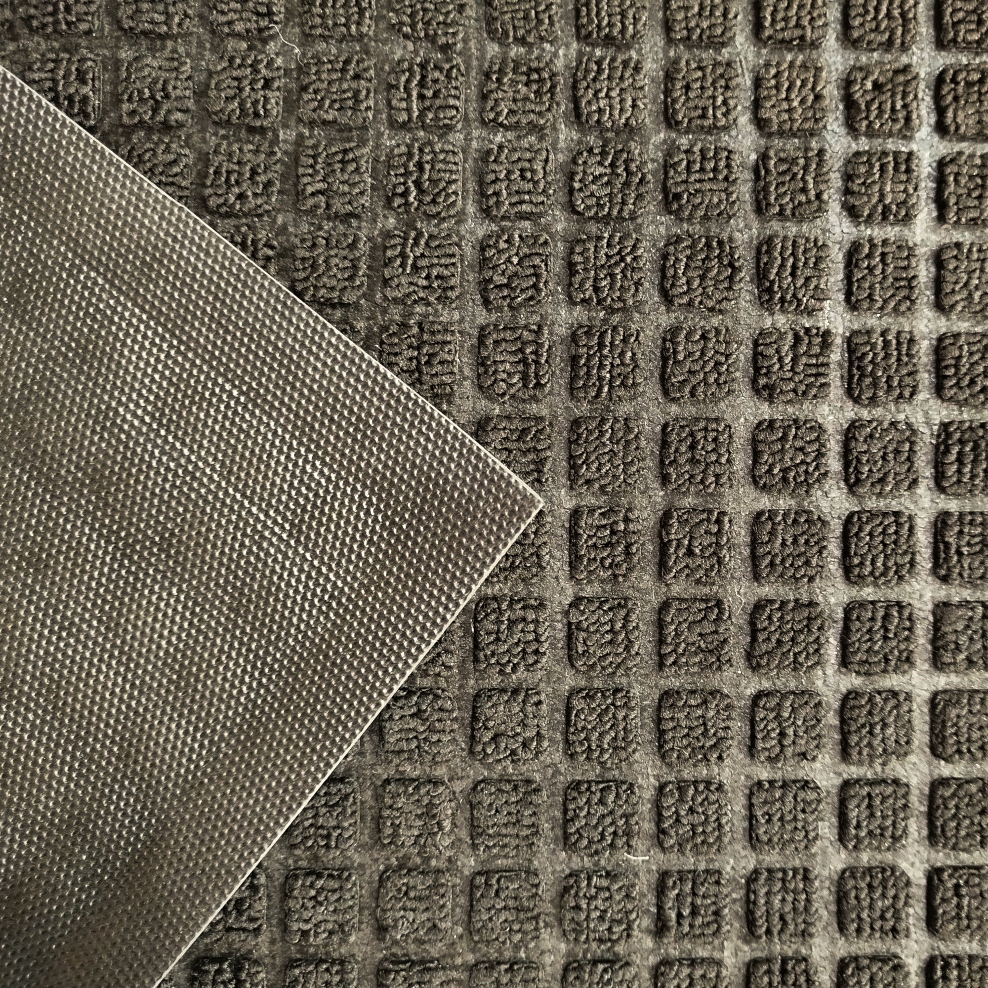 Tapete De Entrada Cuadros 45x75 Cm Negro