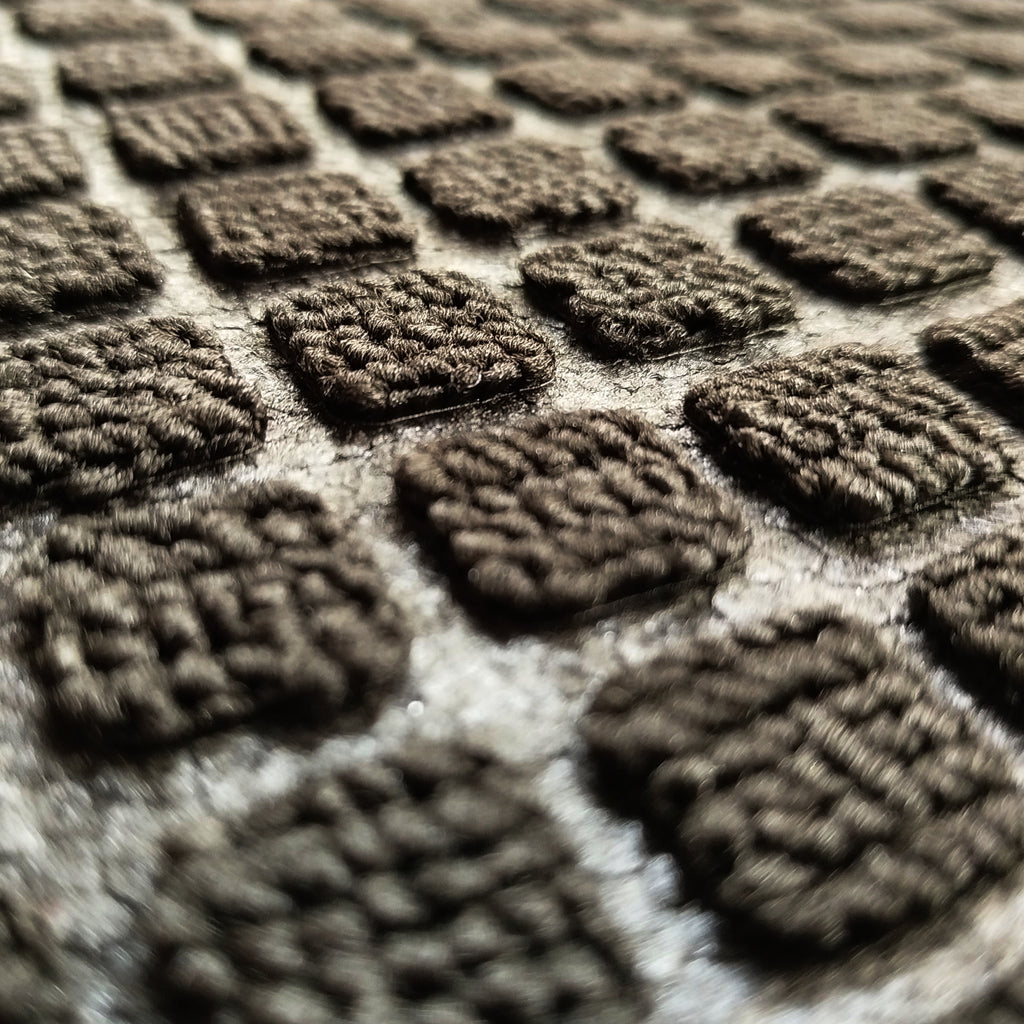 Tapete De Entrada Cuadros 45x75 Cm Negro