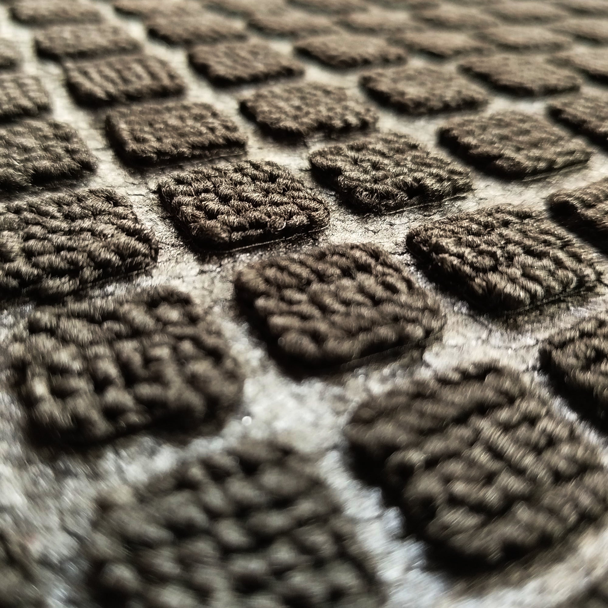 Tapete De Entrada Cuadros 45x75 Cm Negro