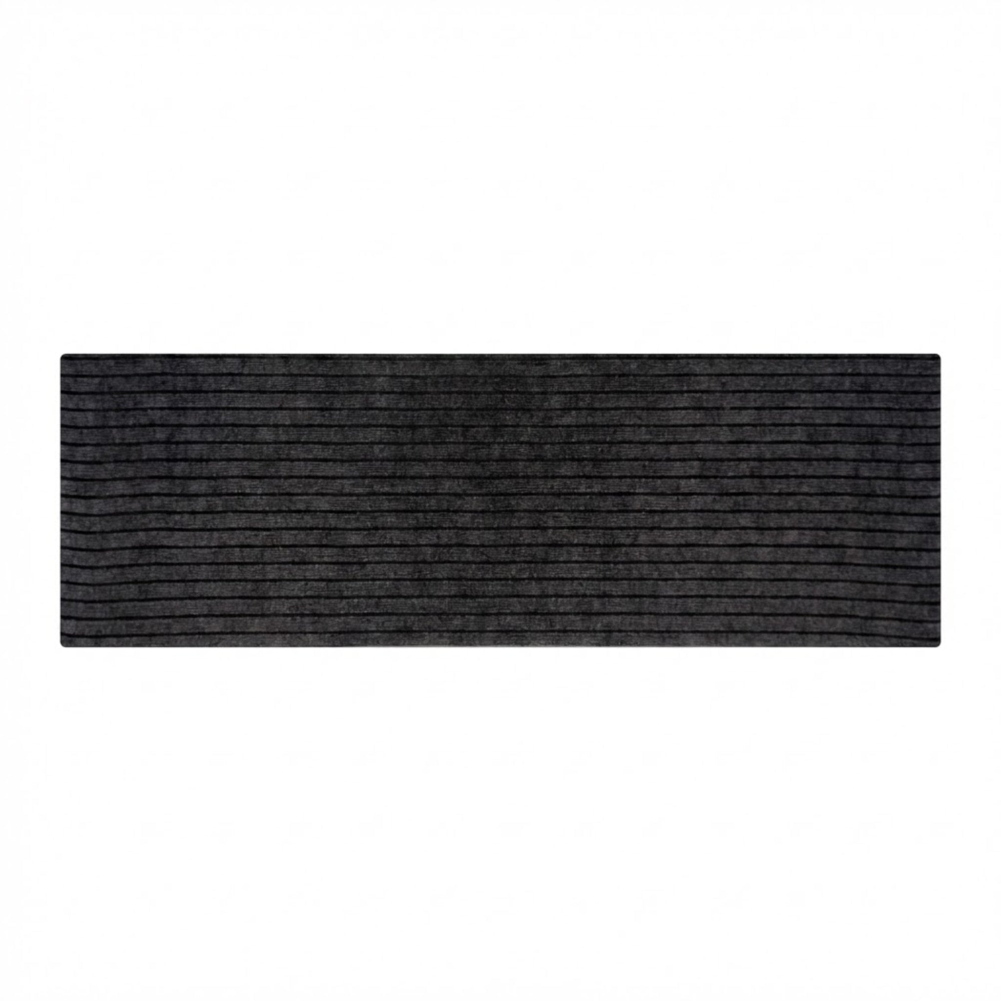 Alfombra Camino Acanalado 60x180 Cm (Gris Oscuro)