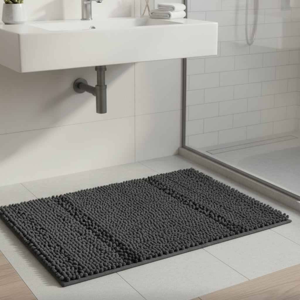Tapete De Baño Borneo 40x60 Cm (Negro)