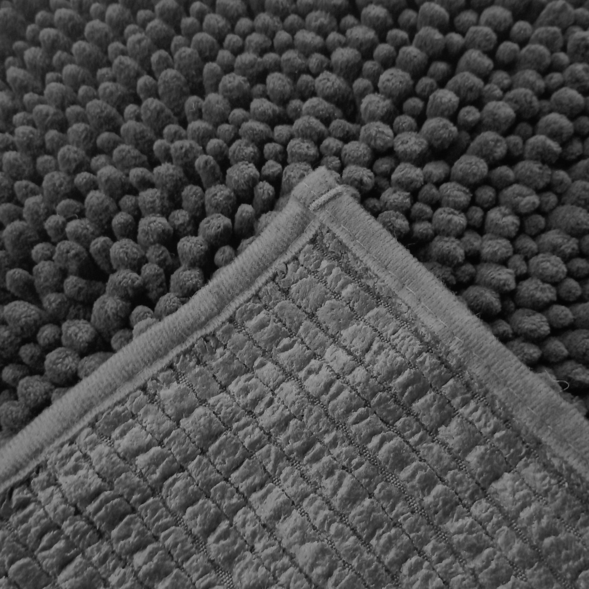 Alfombra De Baño Mix Chenille 40x60 Cm Gris Oscuro