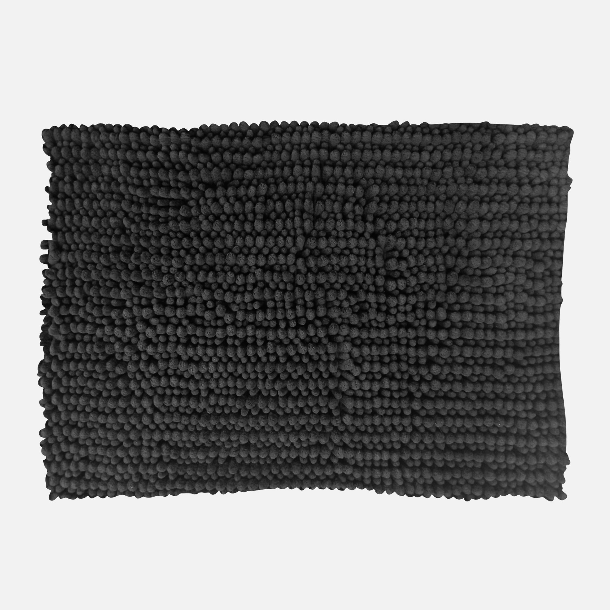Alfombra De Baño Mix Chenille 40x60 Cm Gris Oscuro