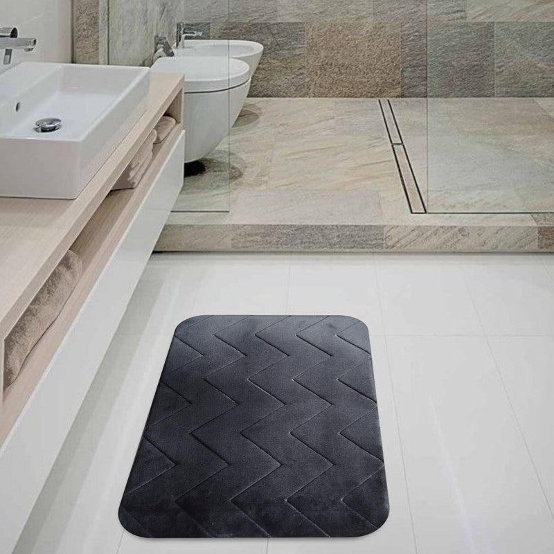 Tapete De Baño Memorie 40x60 Cm Setx2 Unds Negro