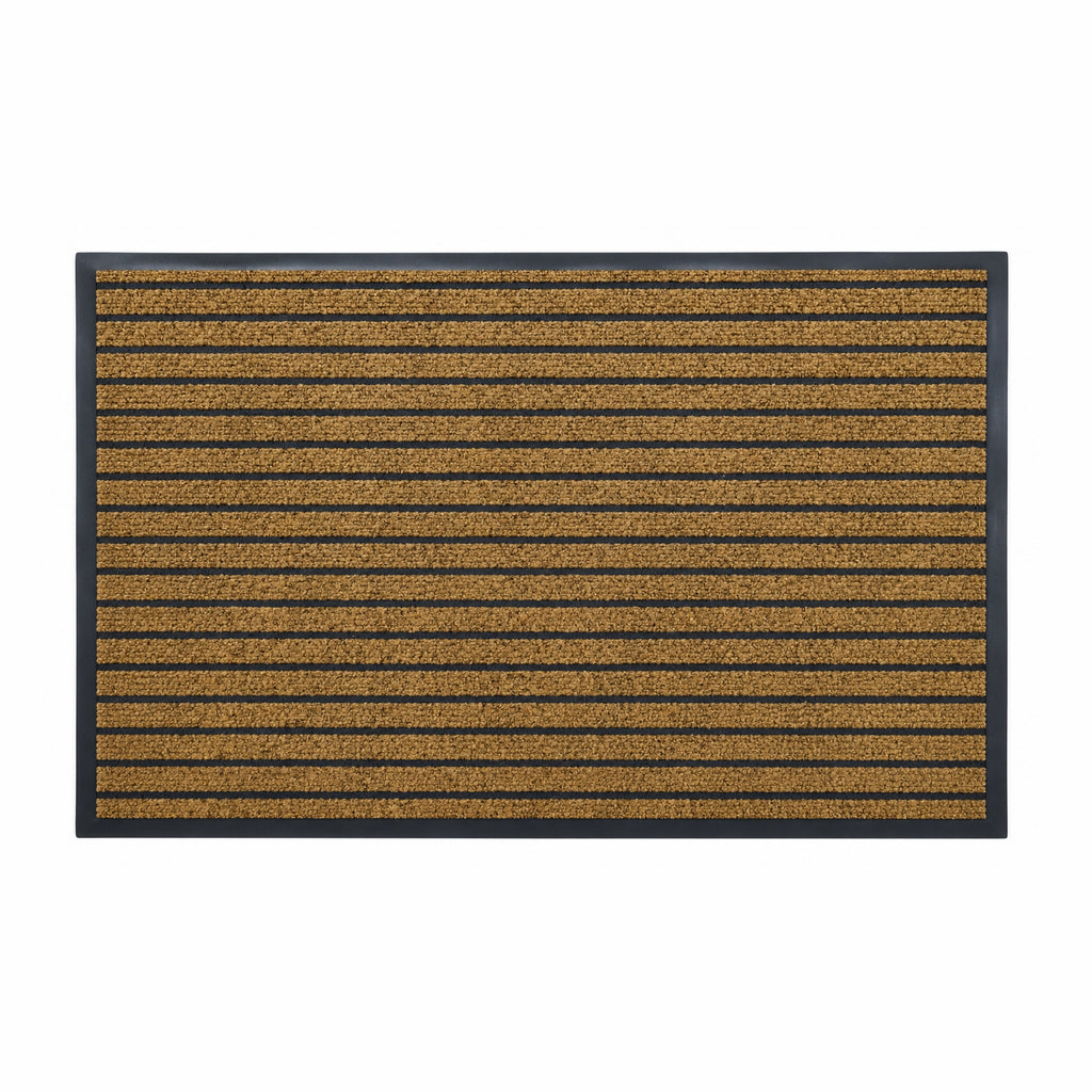 Tapete De Entrada Panama 60x90 Cm Negro - Cafe Setx2 unidades