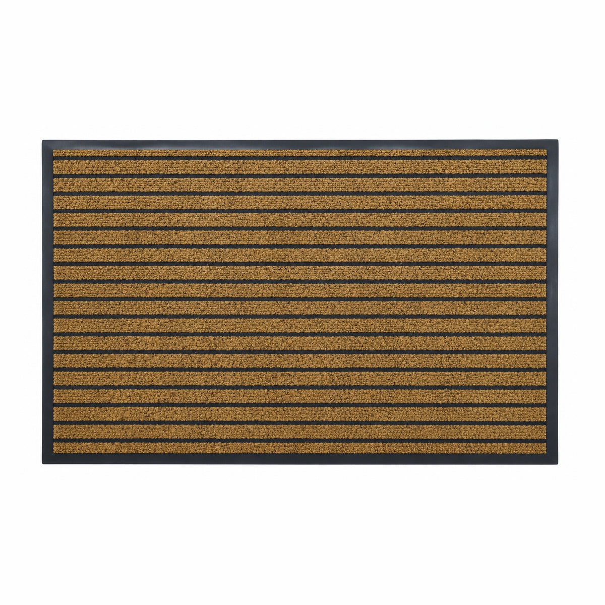 Tapete De Entrada Panama 60x90 Cm Negro - Cafe Setx2 unidades