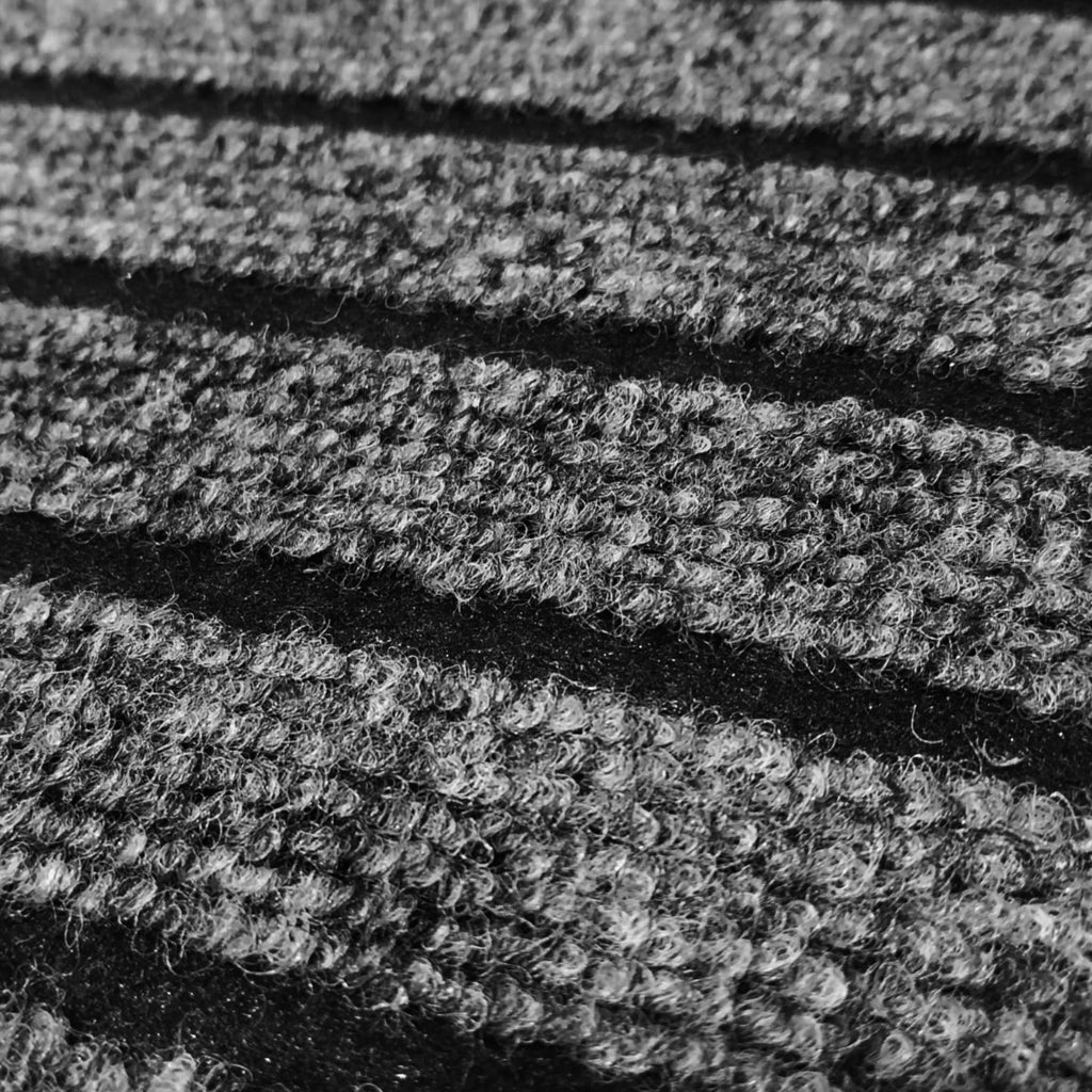 Tapete De Entrada Panama 60x90 Cm Gris - Negro Setx2 unidades