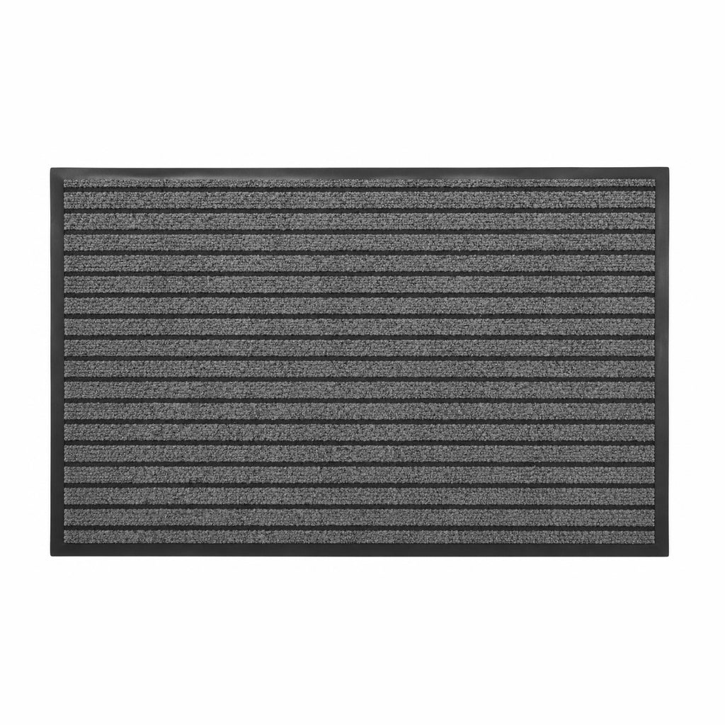 Tapete De Entrada Panama 60x90 Cm Gris - Negro Setx2 unidades