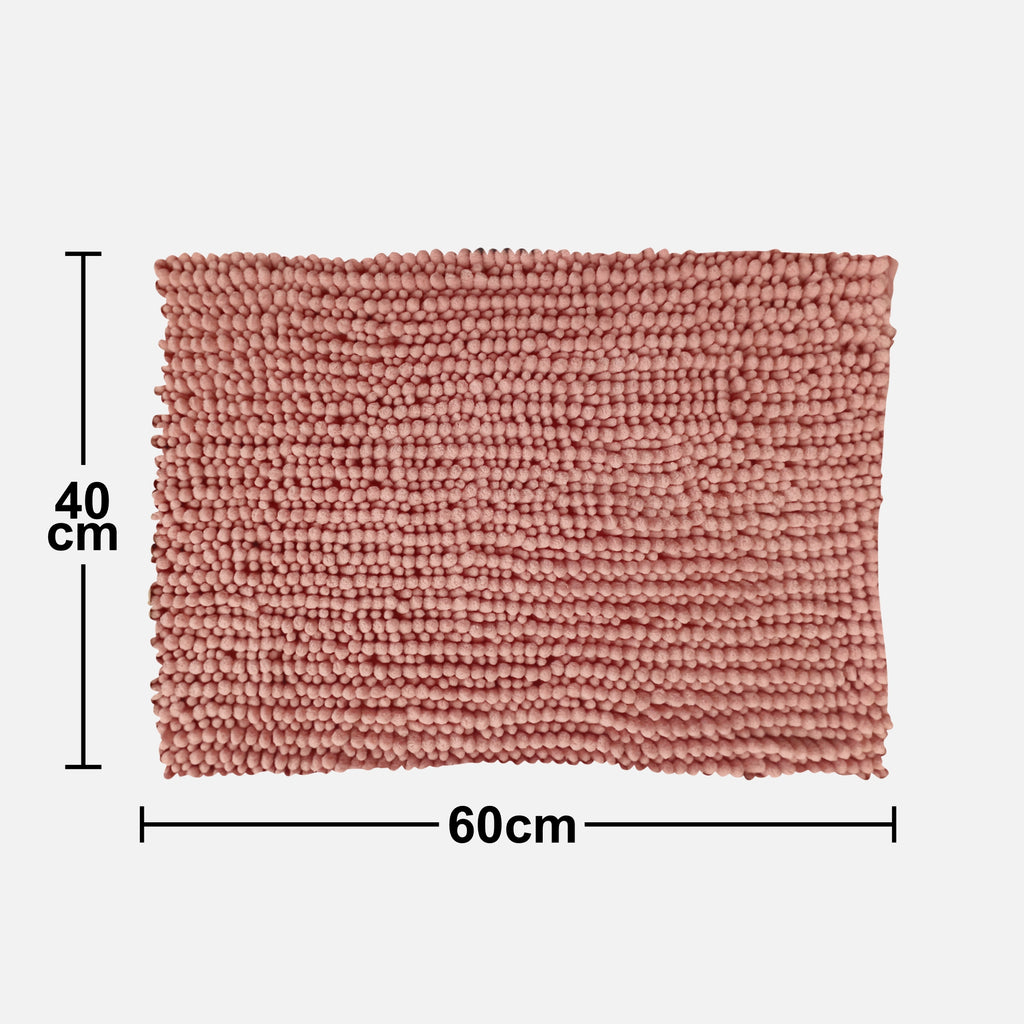 Alfombra De Baño Mix Chenille 40x60 Cm Rosa