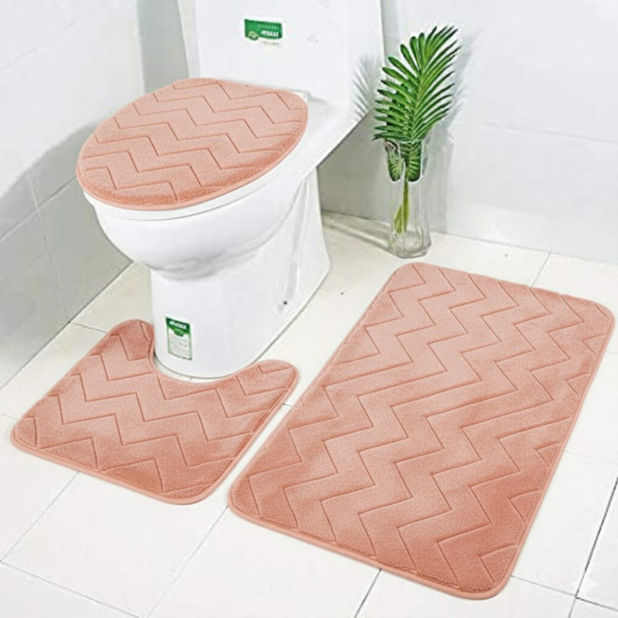 Juego De Baño Memorie Por 3 piezas Rosa