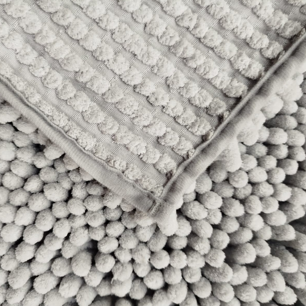 Alfombra Shaggy Coral 40x60 Cm Gris