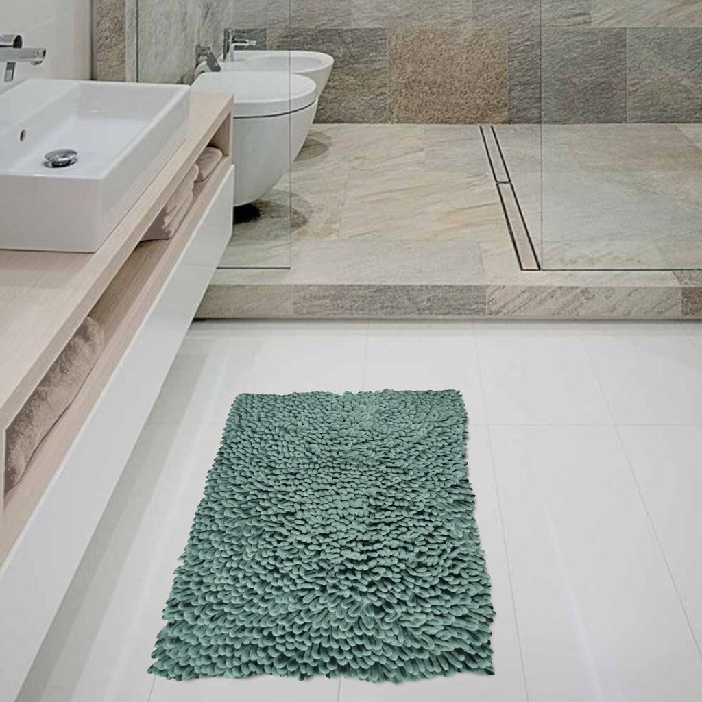 Alfombra baño loop soft 40x60 verde