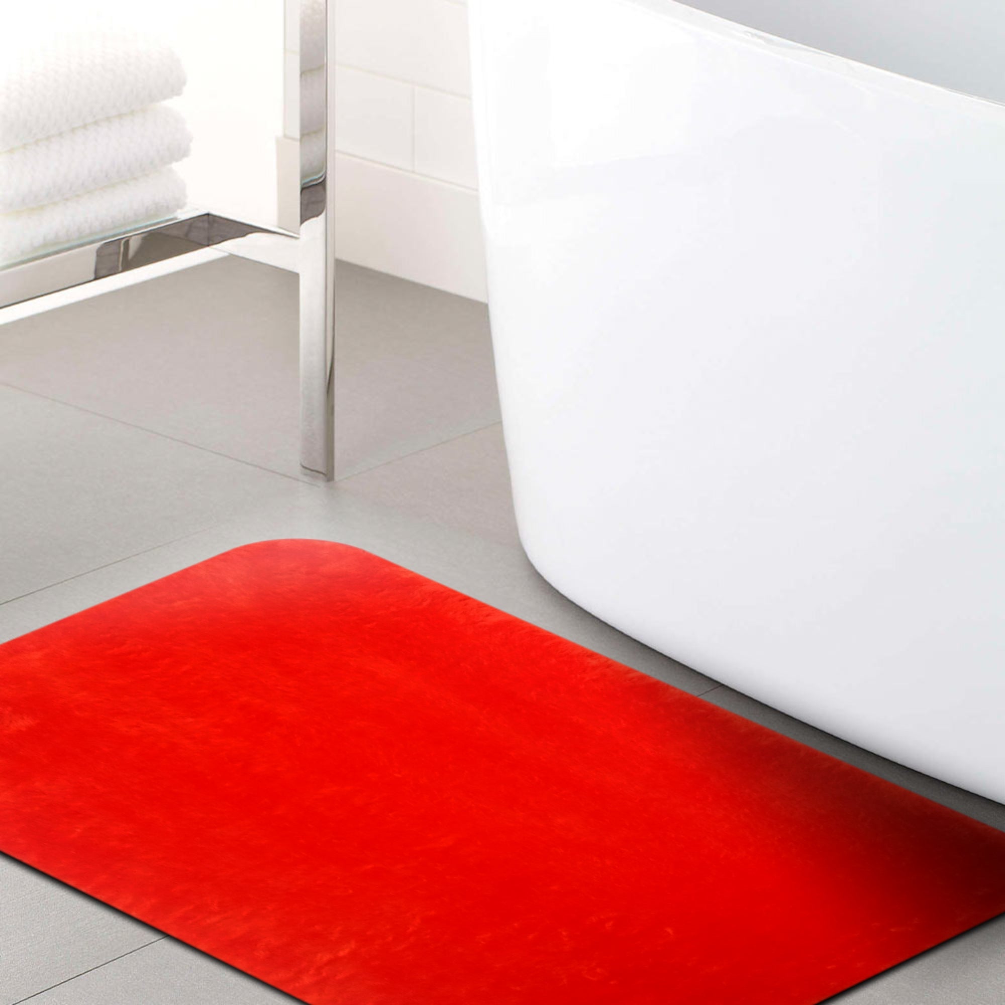 Alfombra Para Baño Baru 40x60 Cm Naranja