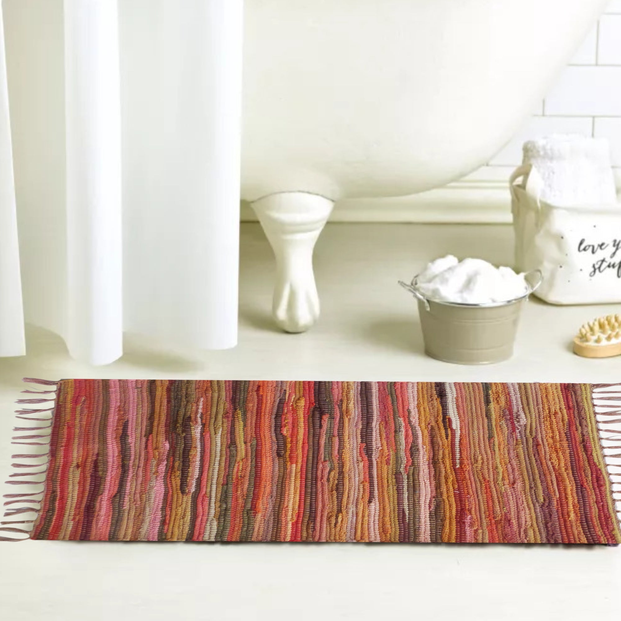 Tapete De Baño Tarragona 45x75 Cm Naranja