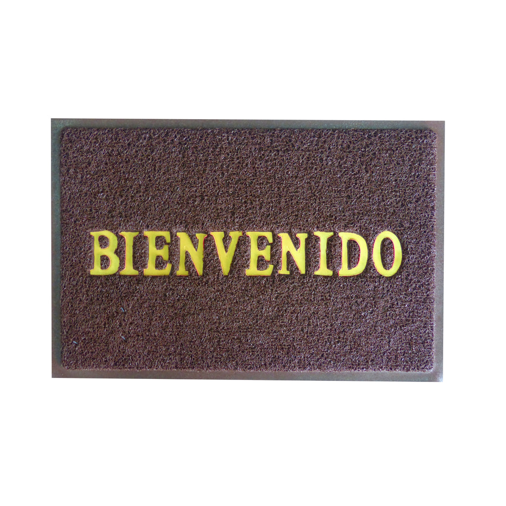 Tapete De Entrada Bienvenido 38x58 Cm Cafe Setx2 Unidades