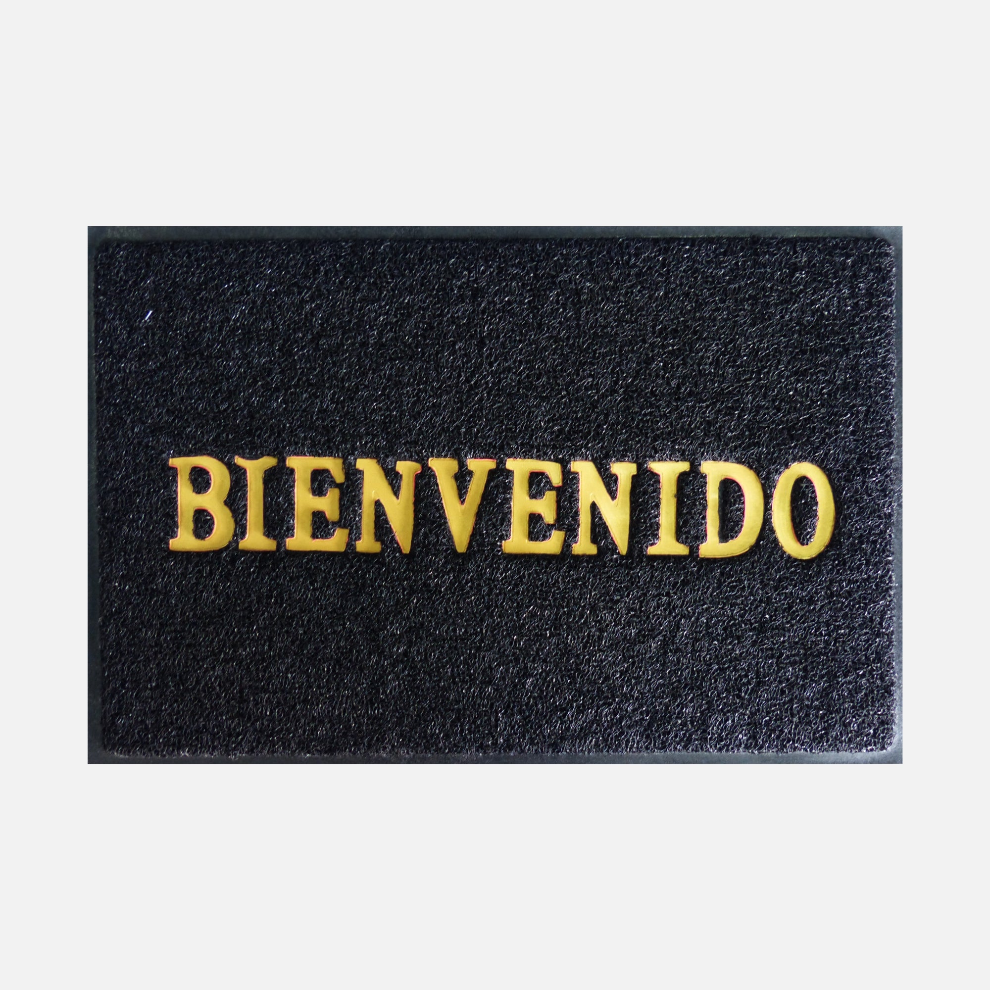 Tapete De Entrada Bienvenido 38x58 Cm Negro Setx2 Unidades